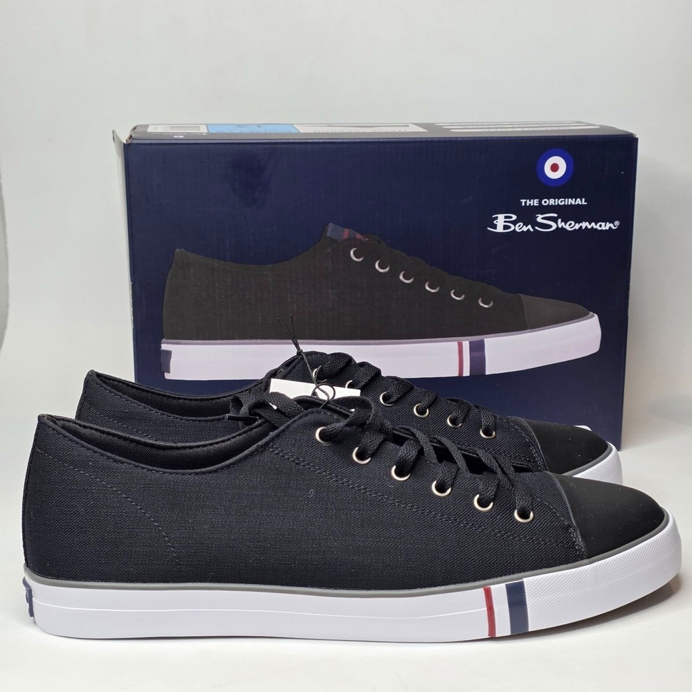 Ben Sherman Dorset Lo Sneakers Mens Size 12 Black Shoes Lace Up Low Casual Shoes